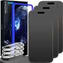 3 x TZGZT (Anti-Blue Light) 3 Pack for iPhone Air Matte Screen Protector Tempered Glass Film Accessories, Camera Lens Protector for 17 Air, Case Friendly, Install Kit, Anti-Glare & Anti-Fingerprint, 9H+