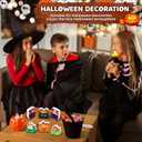 2 x Thyle 6 Pcs Halloween Dumpster Fire Table Decorations Wooden Table Centerpiece Sign Dumpster Fire Ghost Skeleton Tabletop Decorations for Halloween Party Gift Desk Decor