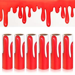 Tenceur 6 Rolls 98 Ft Bulletin Board Borders Red Bulletin Board Trim Widen 7.8 Inches Classroom Borders Decorations for Chalkboard Whiteboard Posterboard School Classroom Office