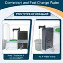 hygger Turtle Tank Filter for 5-55gallon Low Water Level Filter with Multifunction Filtration Drainage Adjustable Aquarium Power Filter for Frog Newt Amphibious Reptiles