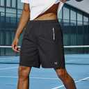 NORTHYARD Men's Running Athletic Shorts 5"/ 7"/ 9" Workout Gym Short Tennis Quick Dry Active Sport Hiking Basketball (Black, XL)