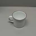 15 Pcs 4 oz Enamel Camping Coffee Mugs Mini Metal Mug with Handle Small White Enamel Mug Vintage Round Tea Cup Portable Drinking Cups for Outdoor Indoor Picnic Travel Camping Holiday Gifts