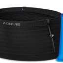 Running Belt for Men Women with 250ml Water Bottle, Lightweight Reflective Waist Pack for Running, Hiking, Training - L