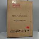 Solid Wood 30"x20" Irregular Asymmetrical Mirror, Japandi Boho Organic Shaped Decorative Accent Mirror, Small Natural Honey Walnut Wooden Wall-Mounted Mirror, Warm Walnut