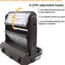 Rotatable LED Wall Pack Light with Dusk to Dawn Photocell, 120W 16800LM 600-800W HPS/HID Equiv., 5000K Daylight ETL Commercial Outdoor Security Lighting for Warehouse, Entrance, Parking, Garage