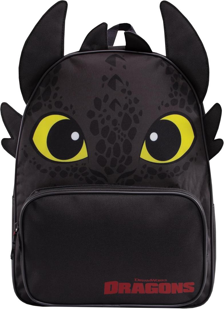 How To Train Your Dragon Boys Backpack, Toothless Kids Bag, Dragon Backpack For Boys, One Size Gray