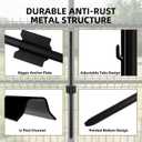 15 Pack Metal Fence Post Black Splicing, 7FT Heavy Duty Garden Fence Post, Fence Posts No Dig U Post for Wire Fence, Lawn, Garden, Farm