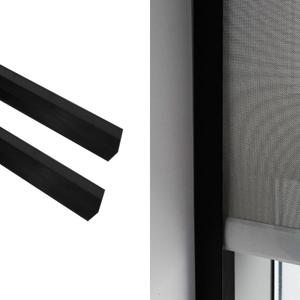 Light Blockers Blackout Side Tracks, PVC Blackout Side Strips for Window Shades and Blinds, Light Blocking Strips for Bedroom 2 Pcs(Black, 58")