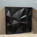 Art3d 3D Paneling Textured 3D Wall Design, Black Diamond, 19.7" x 19.7" , 3 Pack