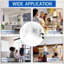 2PCS Large Thermostat Lock Box Cover with Key,Clear Thermostat Cover with Lock Fits Honeywell Thermostat On Wall,AC Lock Box Cover with Key Fits Thermostats 6.5" W x5.0 H or Smaller