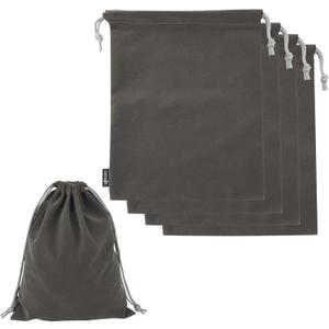 Cosmos 5 Pcs Portable Headphone Carrying Bag Travel Headset Storage Pouch Soft Drawstring Headphone Case Bag for Over-Ear Headphones Gaming Headset Neckband Earphones (Gray Color)