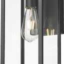 Bestshared Dusk to Dawn Sensor Outdoor Wall Lantern, 18 Inch Tall Large Exterior Wall Lights, Anti-Rust Modern Black Outside Lamp for House Front Porch Doorway Patio (Black, 18" H)