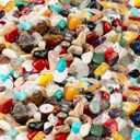 Big Natural Chip Stones for Bracelet - 250pcs 7mm to 12mm Large Multicolored Crystal Gemstones Hole Drilled DIY Beads for Crafts Bracelet Necklace Earrings Beads Jewelry Making DIY Art Craft