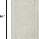 Well Woven Lafayette Crest Ivory Cream Textured Medallion Area Rug Ultra Soft, Size: 2'2" x 7'2" (Rectangular), Color: Beige / Cream
