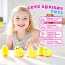2 x 8Pcs Taba Chick Squishy Toys - Kawaii Chicks Mochi Squishy Sensory Toys for Kids, Cute Fufu Stress Relief Fidget Toys, Handmade Chicken Taba Toys, Soft Pull & Stretch Toys for Kids & Adults