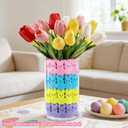 2 x 64Pcs Easter Decorations, Sponge Bunnies Vase Filler, Sponge Easter Peeps, Spring Indoor Decor for Tiered Tray and Table Centerpiece Decor