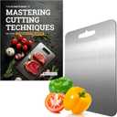 Titanium Cutting Board for Kitchen, 100% Pure Titanium Cutting Boards, Anti Slip Double-Sided Metal Cutting Board for Home Outdoor Camping, Stainless Steel Alternative for Cutting Veggies Meats