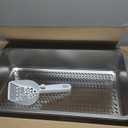 Stainless Steel Litter Box | XL Enclosed Cat Litter Boxes with Lid for Big Cats | High Sided, Anti-Urine Leakage | Non-Stick Bottom & Includes Litter Mat & Metal Scoop (Silver Gray)