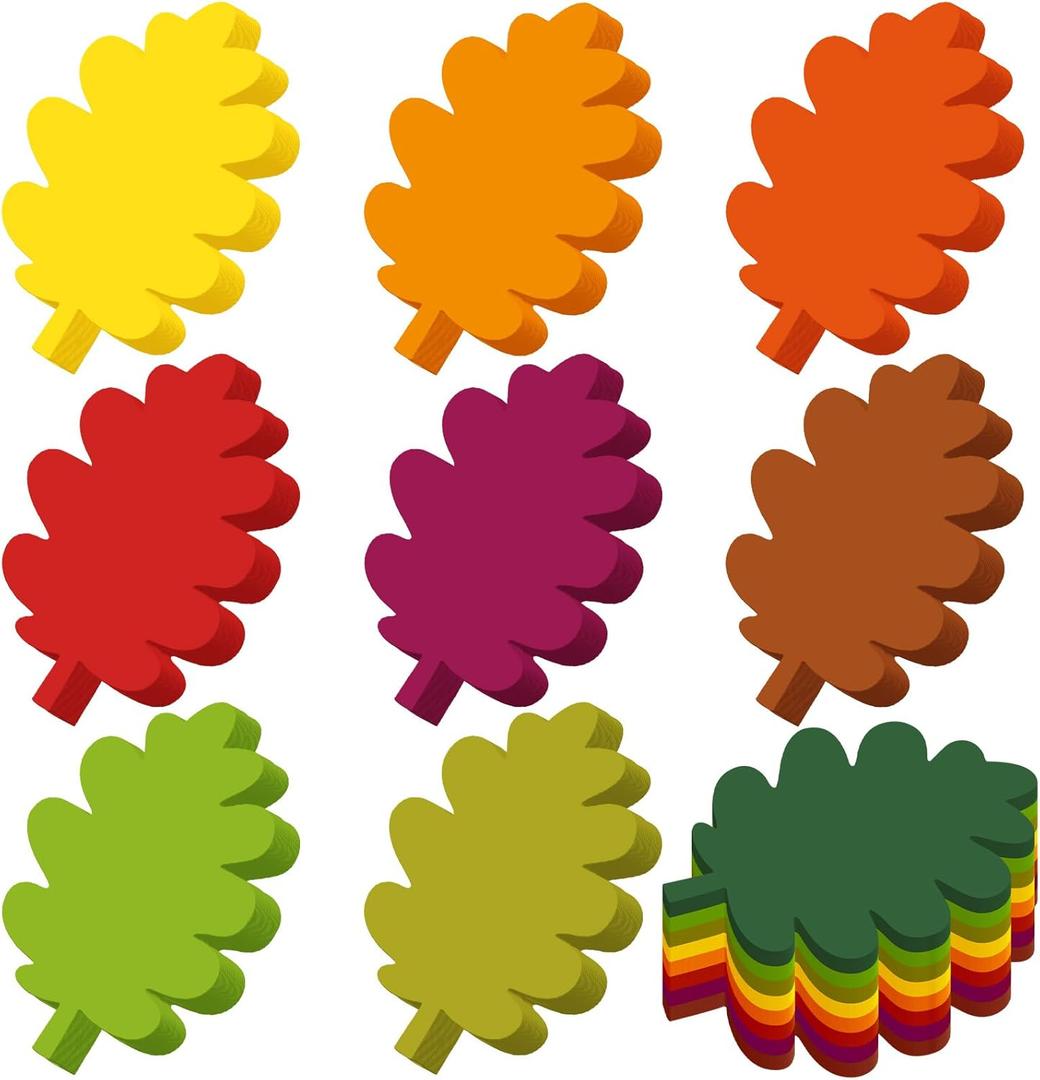 720 Pcs Maple Leaf Cutouts Paper 3.9 Inch Autumn Color Fall Cutouts for Bulletin Board Leaves Die Cuts Paper for Thanksgiving DIY Craft Projects Class Decor Classroom