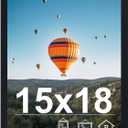 JCJMY 15x18 Picture Frame Black for Poster Photo Picture, Horizontal and Vertical Formats for Wall Hanging, 15 x 18 Wall Gallery Poster Photo Frame for 15 by 18 Photos Posters, Black