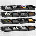 Foraineam 16 Pack Pegboard Bins with Metal Hooks, Black Garage Workbench Bins Cups Peg Board Accessories Kit, Pegboard Tools Organizer for Hardware, Workshop, Craft Room, Tool Shed, Hobby Supplies