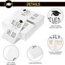 Pajean 100Pcs Class of 2026 Graduation Napkins Disposable Congrats Grad Dinner Cocktail Napkins Graduation Party Supplies for 2026 High School College Grad Party Decorations(Black Gold,Believed)