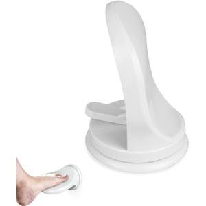 Andiker Shower Foot Rest, Bathroom Pedal with Suction Cup Shower Shaving Legs Aid, No Drilling for Home Hotel Bathroom Toilet Use (White)
