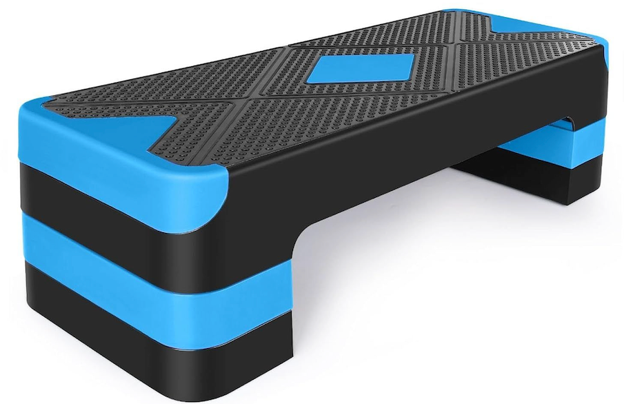 Adjustable Workout Aerobic Stepper in Fitness & Exercise Step Platform Trainer 3 settings adjustable height 4-6-8