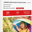 Koala Thick Photo Paper 8.5x11 Inches Heavyweight Double Sided High Glossy 100 Sheets 260gsm only Compatible with Inkjet Printer