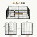 DUMOS Dog Playpen Indoor, Metal 32 Inch 8 Panels Foldable Pet Fence with Door, Outdoor Small Medium Large Dog Puppy Portable Exercise Play Pen for RV Camping, Trips, Play Yard