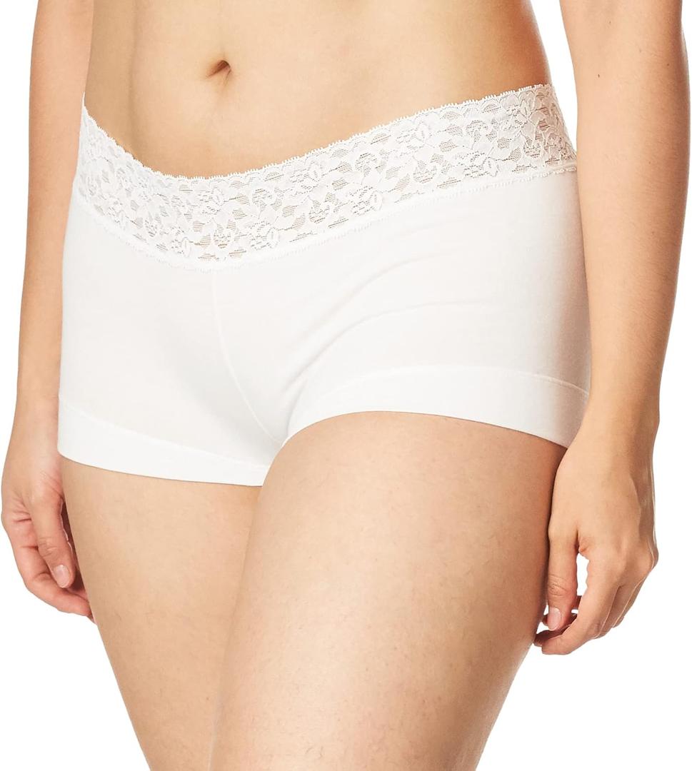 Maidenform womens Dream Cotton With Lace Boyshort (6)