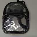 USPECLARE Clear Mini Backpack Stadium Approved for Girls, for Concert, Festival, Sport Events&Daily Use (Black)