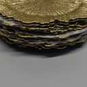 MAONAME Gold Charger Plates Set of 12, Reef Plate Chargers for Dinner Plate, Round Plastic Table Chargers for Thanksgiving, Christmas