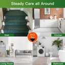 2 x Qukaka 8+2PCS Non Skid Rug Backing for Hardwood Floors and Tiles,Reusable and Washable Non Slip Rug Pads,Rug Tape Hardwood Floor No Damage,Home Decor Apartment Essentials Carpet Tape for Area Rugs (Black)