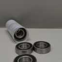 PGN (10 Pack) 6205-2RS Bearing - Lubricated Chrome Steel Sealed Ball Bearing - 25x52x15mm Bearings with Rubber Seal & High RPM Support