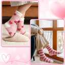 Fuzzy Socks for Women, Valentines Socks Valentines Gifts for Mothers Day Sleeping Slipper Socks