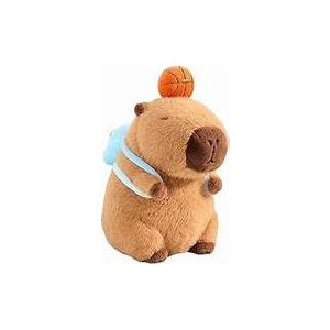 RichRabbit Cute Capybara Plush Toy Basketball Cap Soft Plush Toy Cute Kids Gift Brown 9 Inch