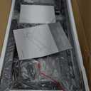 LVB Black Bench, Modern Storage Bench for Bedroom, Wood Metal Entryway Bench for Hallway Dining Living Room, Famrhouse Shoe Rack Indoor Accent Seating Benchs for Foyer Entrance, Black Oak 47 Inch Long