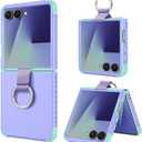 BENTOBEN for Samsung Galaxy Z Flip 7 5G Case with Ring, Heavy Duty 2 in 1 Full Body Rugged Galaxy Z Flip7 Case Girls Women Boy Men Shockproof Protection Cases Cover for Samsung Z Flip 7 6.9, Purple