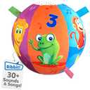 Move2Play, Toddler & Baby Ball with Music and Sound Effects, Baby Toy for 6 to 12 Months, Boy and Girl 1 Year Old Birthday Gift