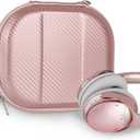 Geekria NOVA Headphones Case Compatible with Bose QC Ultra II, QC Ultra, QC45, QC 35 II, QC25, QCSE, Replacement Hard Shell Travel Carrying Bag with Cable Storage (Rose Gold)