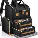 YOREPEK Extra Large Nail Polish Organizer Case Backpack Holds 96 to 100+ Bottles(15ml/0.5 fl.oz) UV Nail Lamp,Nail Organizers and Storage with 2 Removable Pouches Fits Nail Stuff,Gift for Manicurist