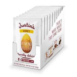 Justin's Honey Almond Butter Squeeze Packs, Gluten-free, Non-GMO, Sustainably Sourced, 1.15 Ounce (10 Pack)