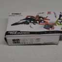 BEZGAR RC Airplane, 2.4GHZ 6-axis Gyro Remote Control Airplane, Gesture Remote Control Plane, 360° Flip Fighter Jet Toy, Toys for Ages 8-13 with Colorful LED Navigation Lights Green