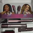 Shark FlexFusion Hair Straightener & Powerful Hair Dryer with Fusion Hair Brush, Ceramic Air Styler with Auto-Wrap Curlers & Concentrator, Ceramic Plates, Cosmic Blush HD641S