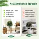 Der Rose 23" Artificial Cedar Topiary Ball Trees with Ground Spike Set of 2 Outdoor Artificial Plants UV Resistant Artificial Shrubs Fake Bushes for Front Porch Garden Decor