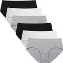 INNERSY Womens Underwear Cotton Hipster Panties Regular & Plus Size 6-Pack