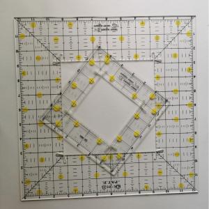 2Pcs Acrylic Quilting Rulers - 2 Different Size Durable Patchwork Templates for Sewing, DIY Clothing & Stitching, Essential Square Ruler for Crafting
