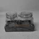 Mason Craft & More Airtight Kitchen Food Storage Clear Glass Clamp Jars, 2 Pack 1 Liter Clamp Preserve Jars