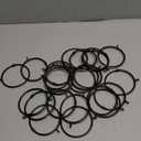 Openable Curtain Rings with Clips,3inch Inner Diameter,Heavy Duty Rustproof Metal Decorative Vintage Drapery Rings Curtain Clips Rod Hangers Door Curtain and Shower Curtain Rings Black Zocang